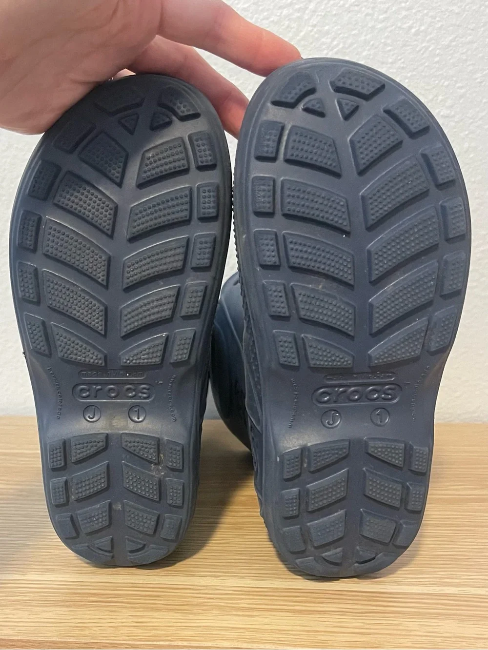 CROCS Kids Pull-On Rain Boots in Navy